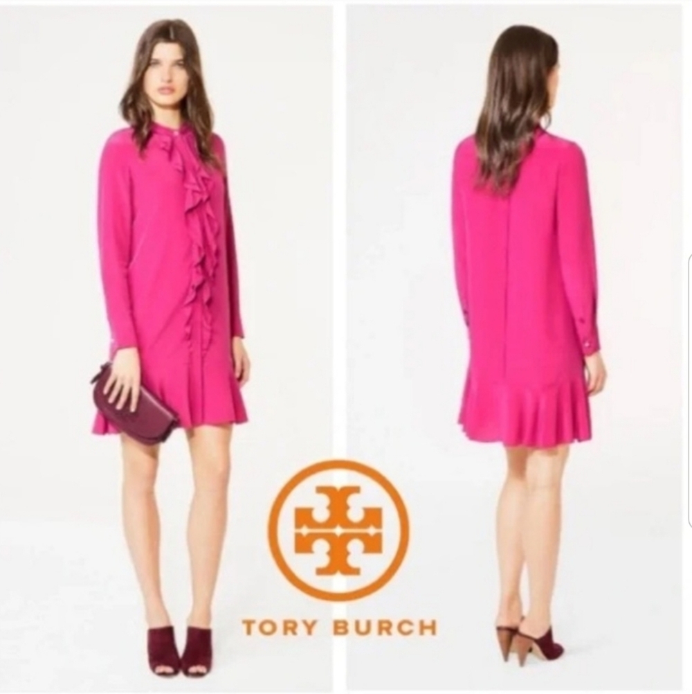 NWT Tory Burch JANE DRESS, Size 2,6 Color Pink - Picture 2 of 12
